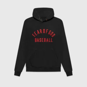 Essential Fear of God Baseball Hoodie Black