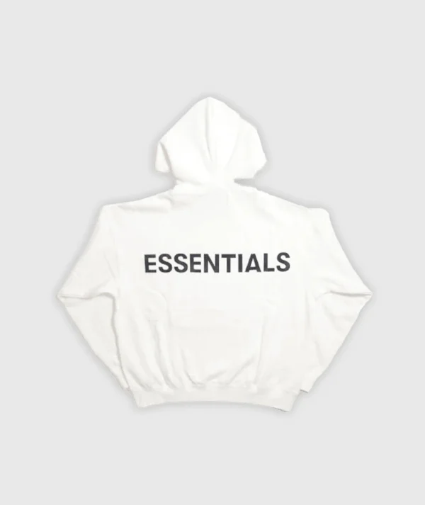 Fear of God Essentials 3M Logo White Hoodie