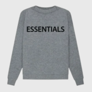 Essentials Overlapped Gray Sweater